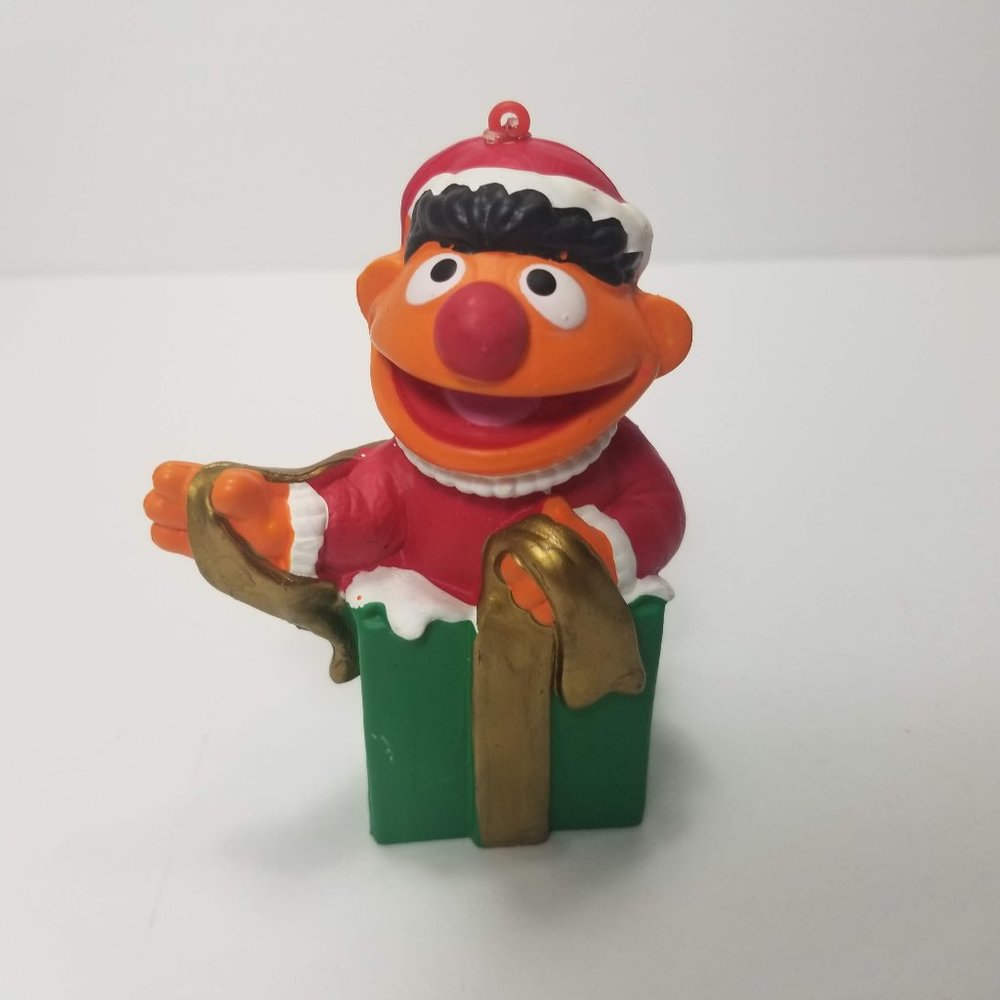 Ernie in Gift Box Xmas Ornament Sesame Street